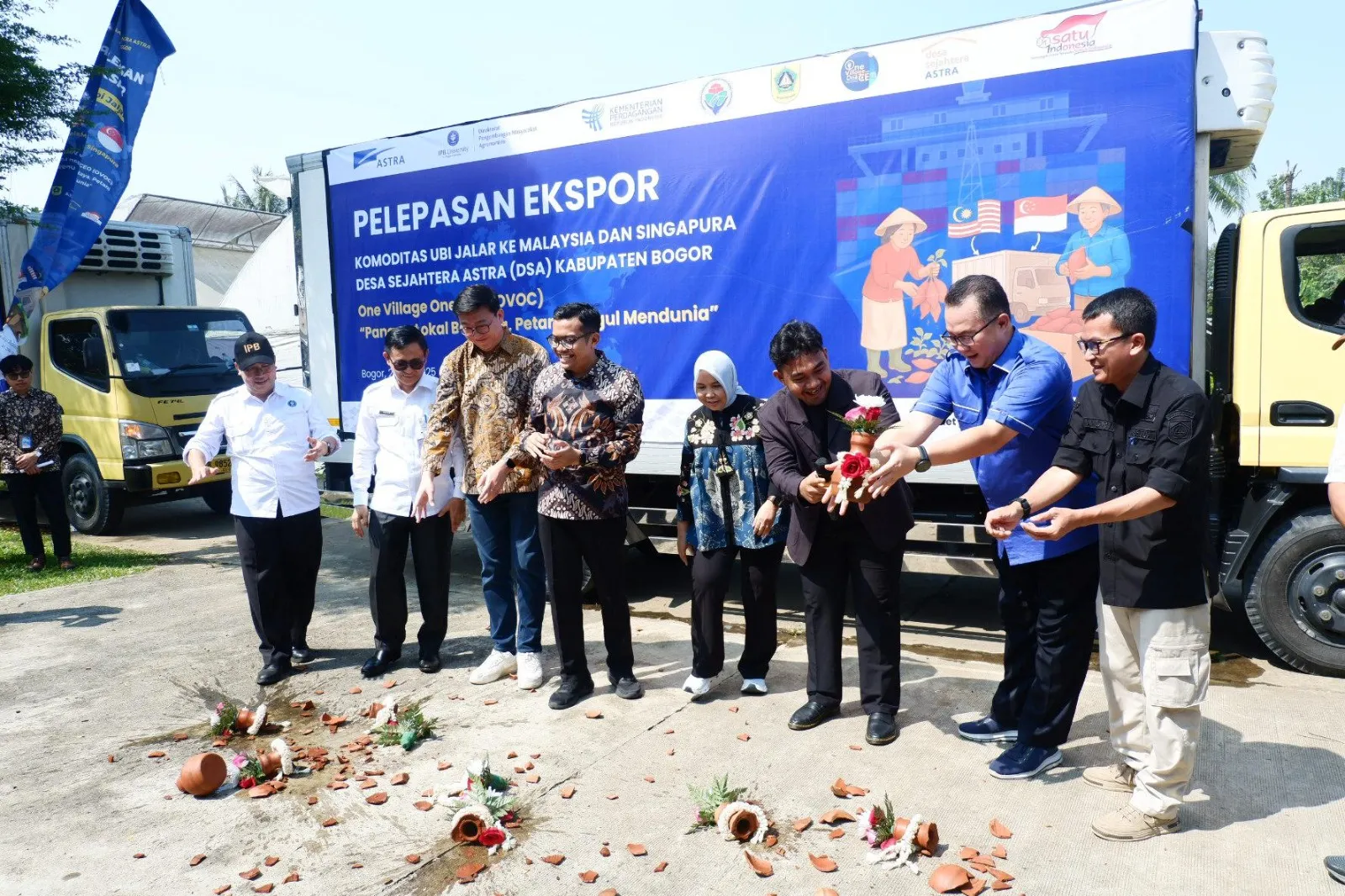 Desa Sejahtera Astra Bogor Ekspor 10 Ton Ubi ke Malaysia dan Singapura