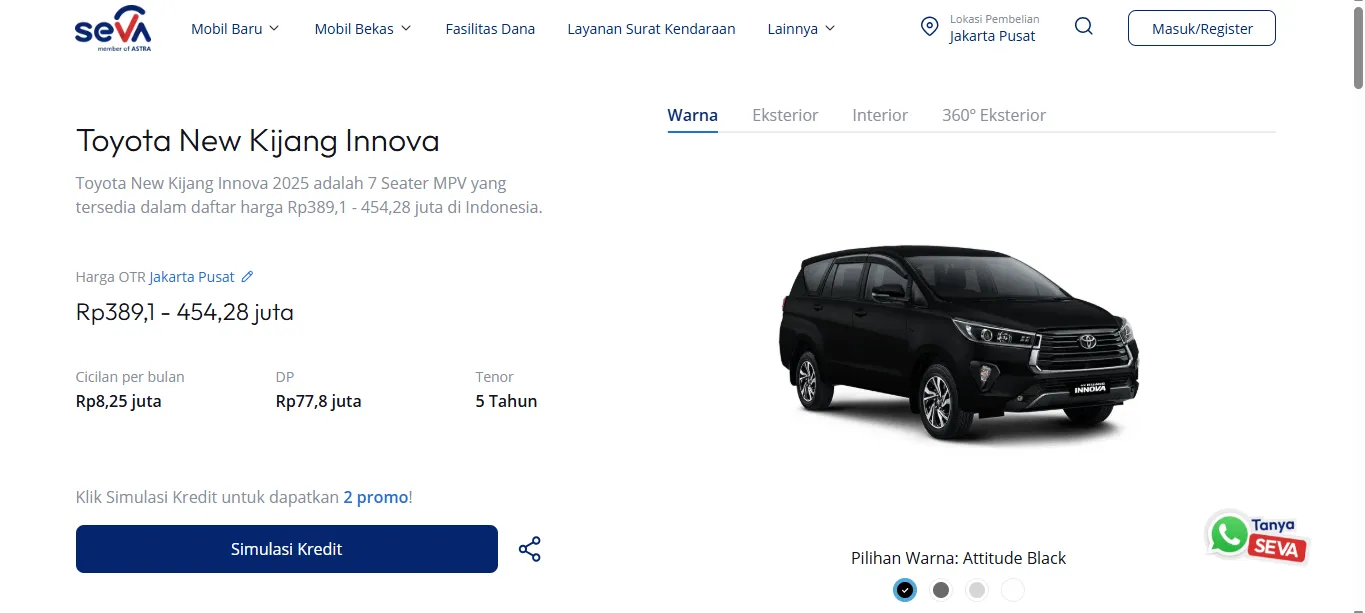 Kredit Mobil Innova Reborn