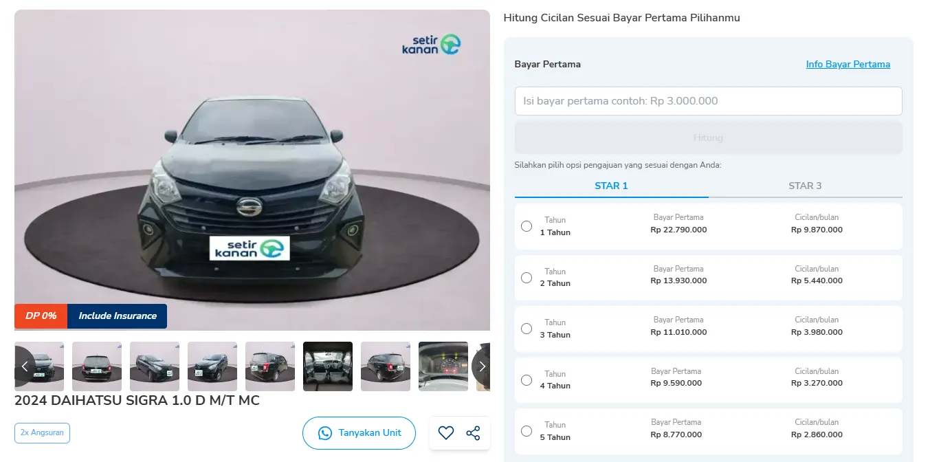 Mobil Sigra Bekas